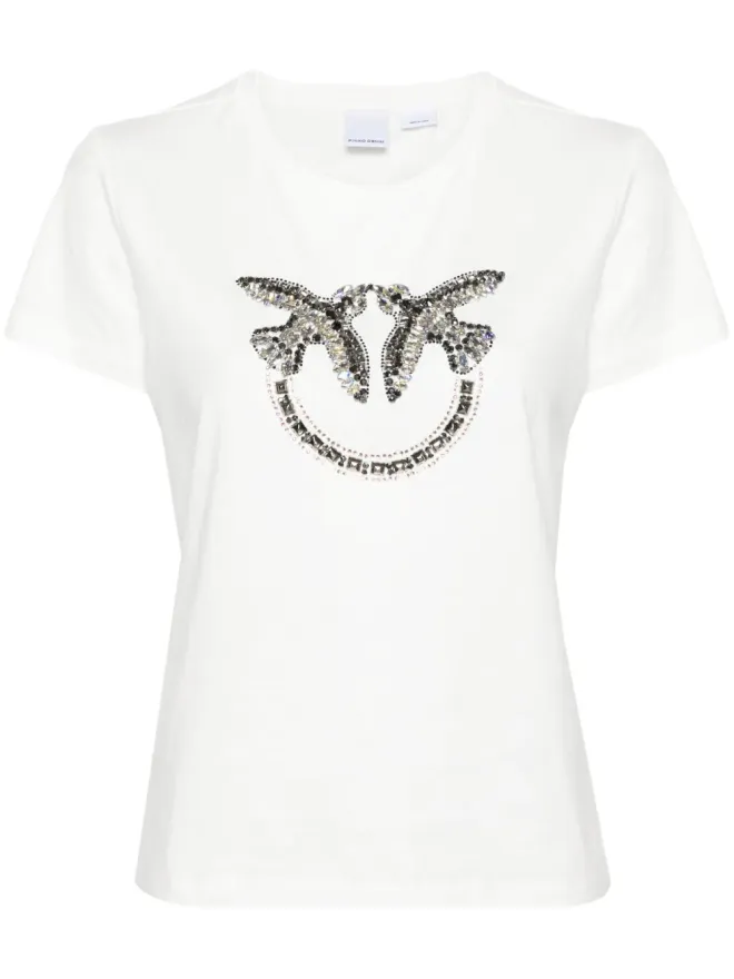 PINKO PINKO Love Birds コットンTシャツ - ホワイトの商品画像