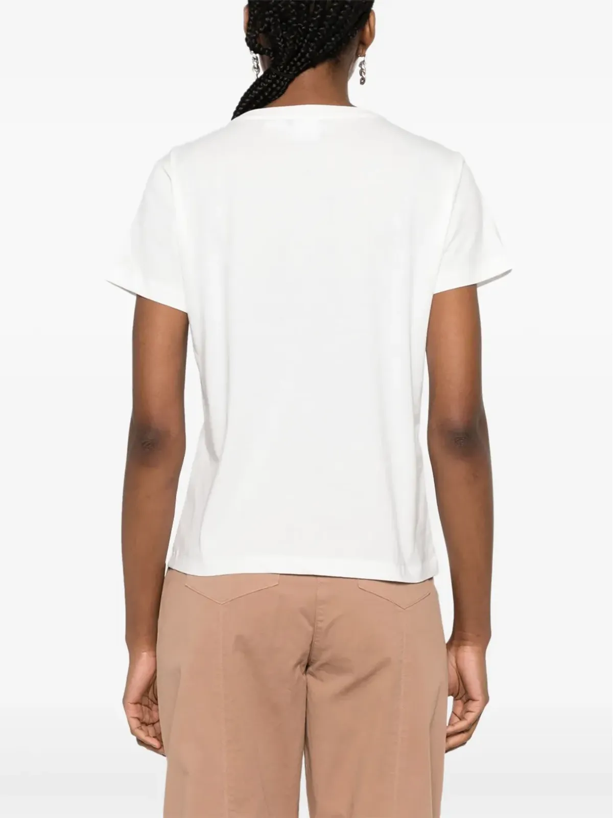 PINKO Love Birds コットンTシャツ - ホワイト - 画像4