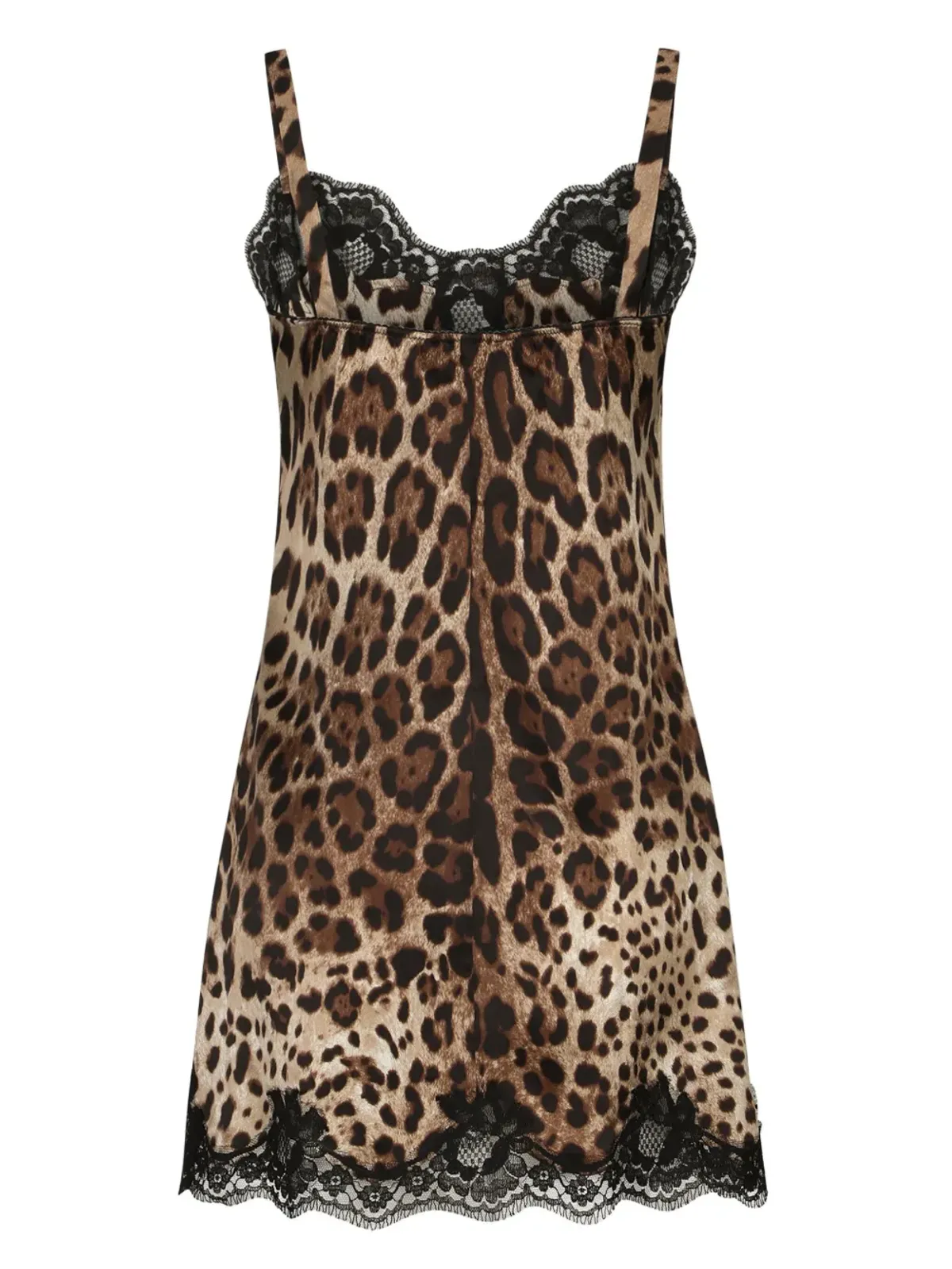 ビンテージ Dolce & Gabbana レオパード柄レースディテール キャミソール - ニュートラルカラー - 画像2