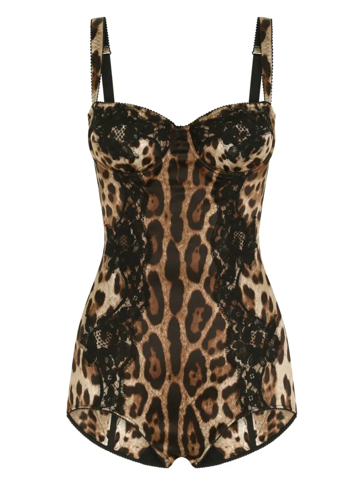Dolce & Gabbana レオパード柄 バルコネット ボディスーツ - ブラウン - 画像1