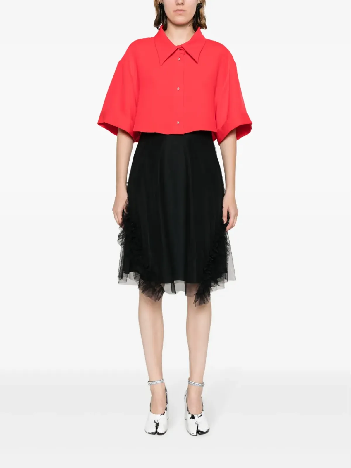Viktor & Rolf クリープ風クロップドシャツ - 画像2