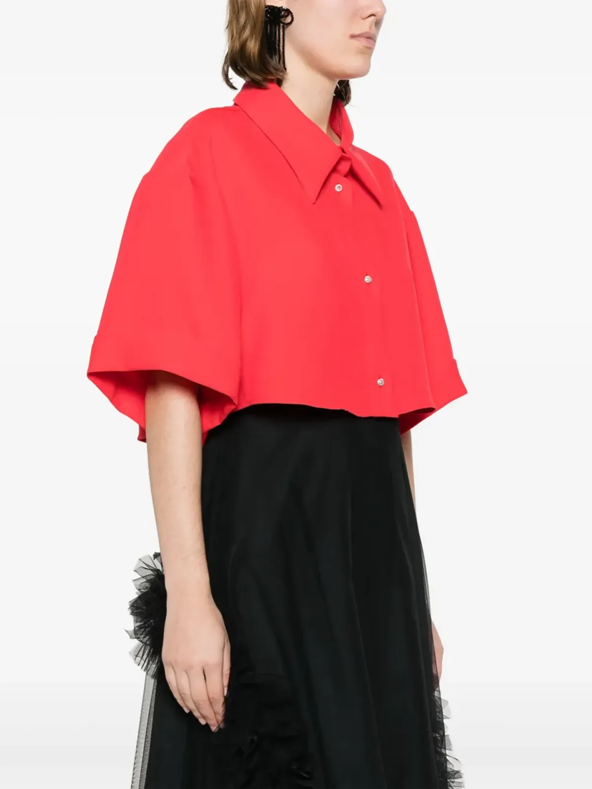 Viktor & Rolf クリープ風クロップドシャツ - 画像3