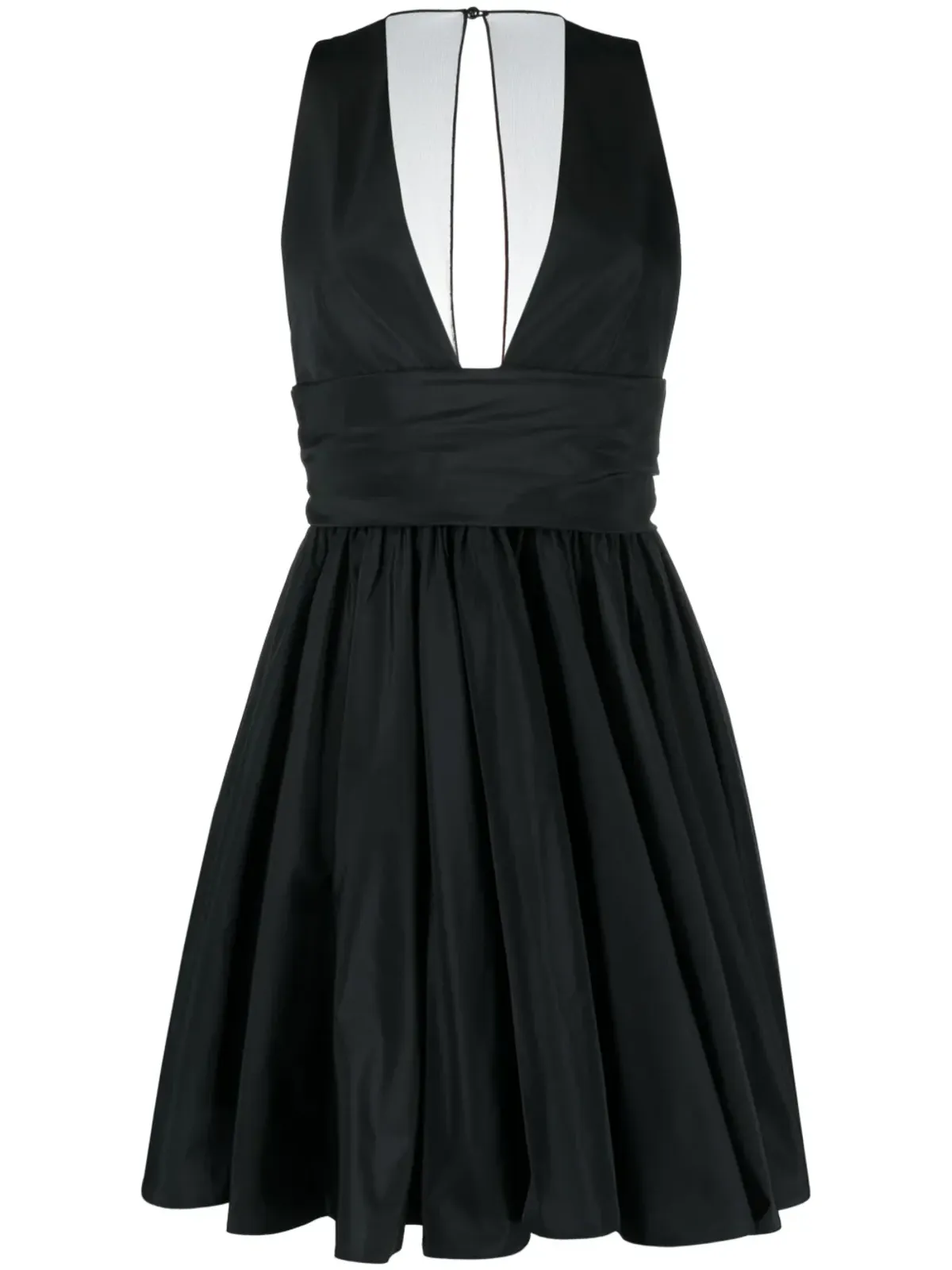 PINKO V-neck pleated dress - 画像1