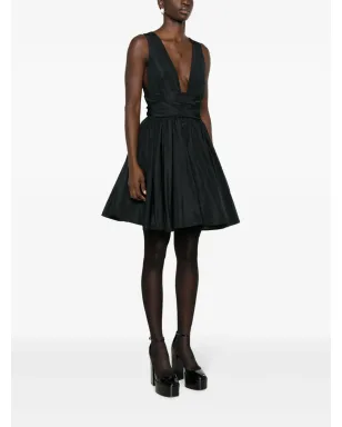 PINKO V-neck pleated dress - サムネイル3