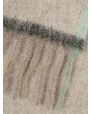 Acne Studios ロゴアップリケ付きフリンジスカーフ - サムネイル3