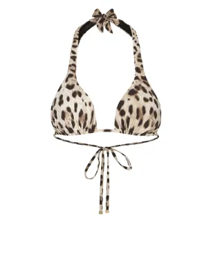 Dolce & Gabbana レオパードプリント 三角ビキニトップ - ニュートラルカラー - サムネイル1