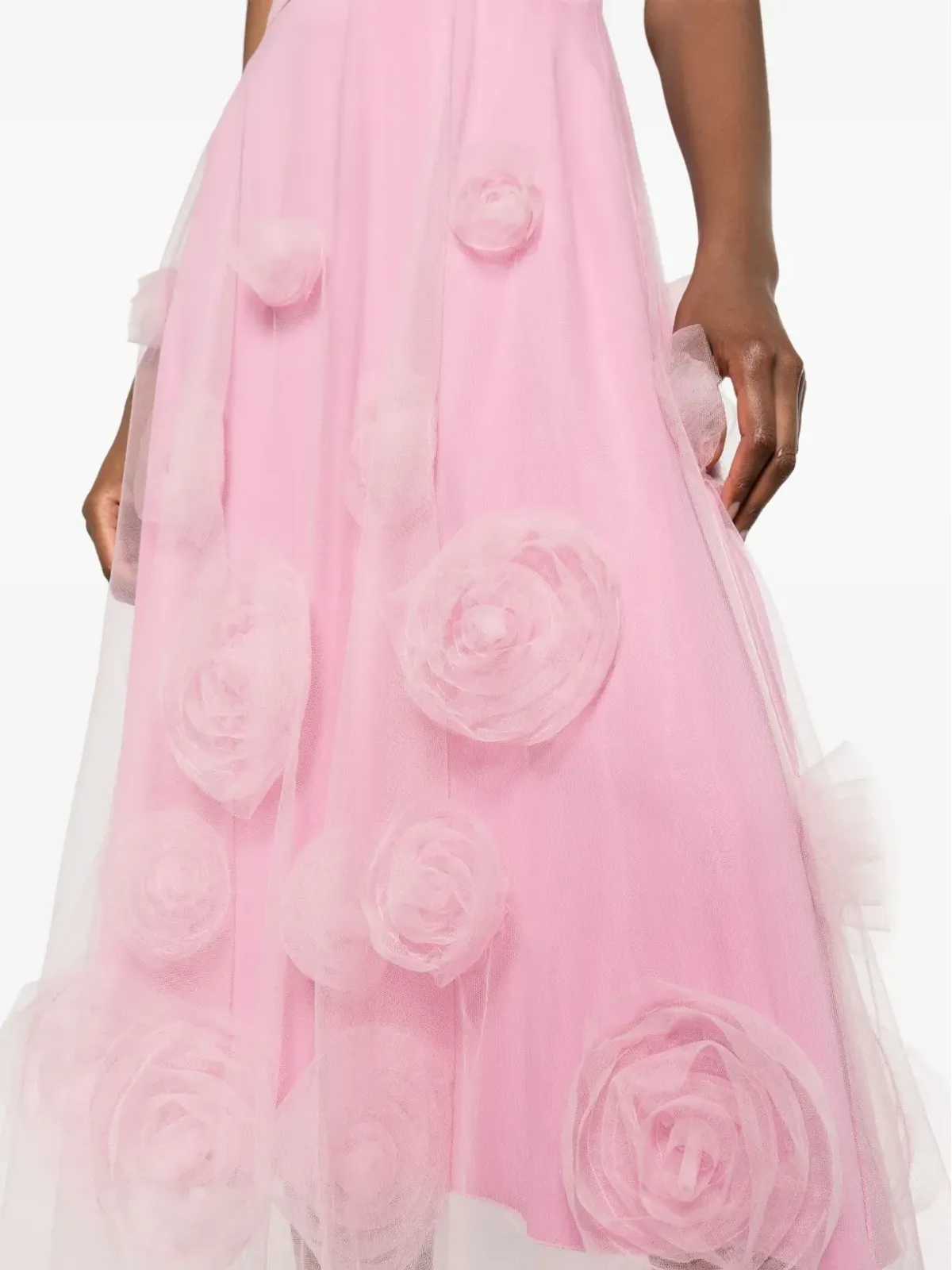 Viktor & Rolf フローラルアップリケ付きチュールミディスカート - 画像5