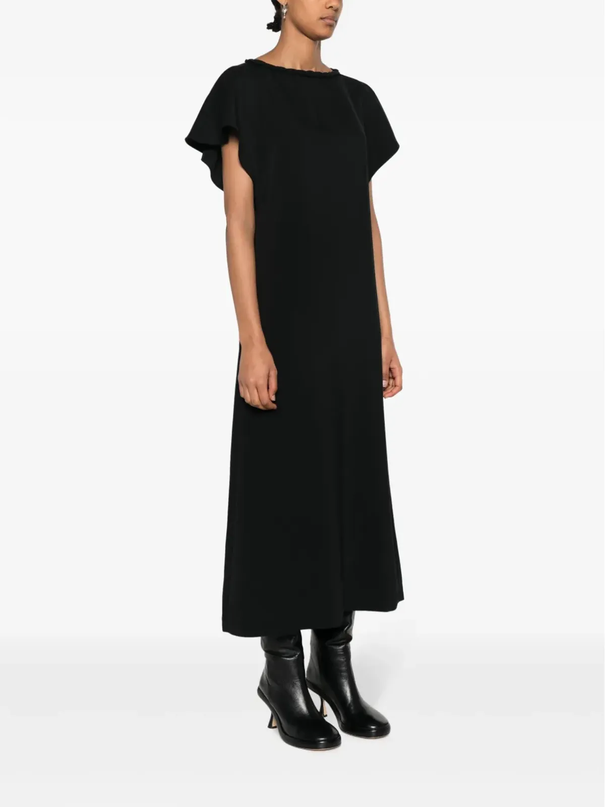 Viktor & Rolf 編み込みカラーのAラインドレス ブラック - 画像3