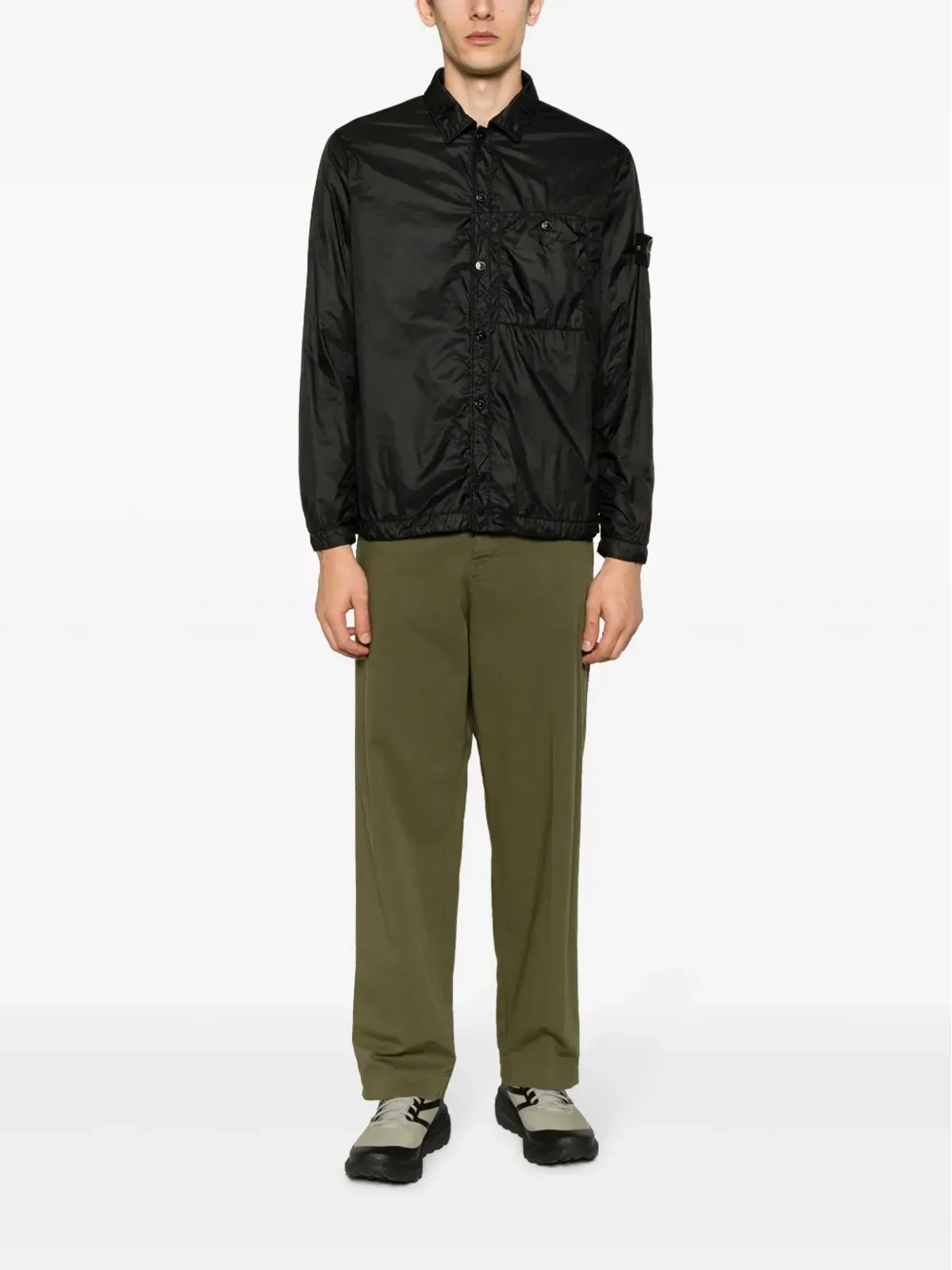 Stone Island コンパスモチーフ シャツジャケット - ブラック - 画像2