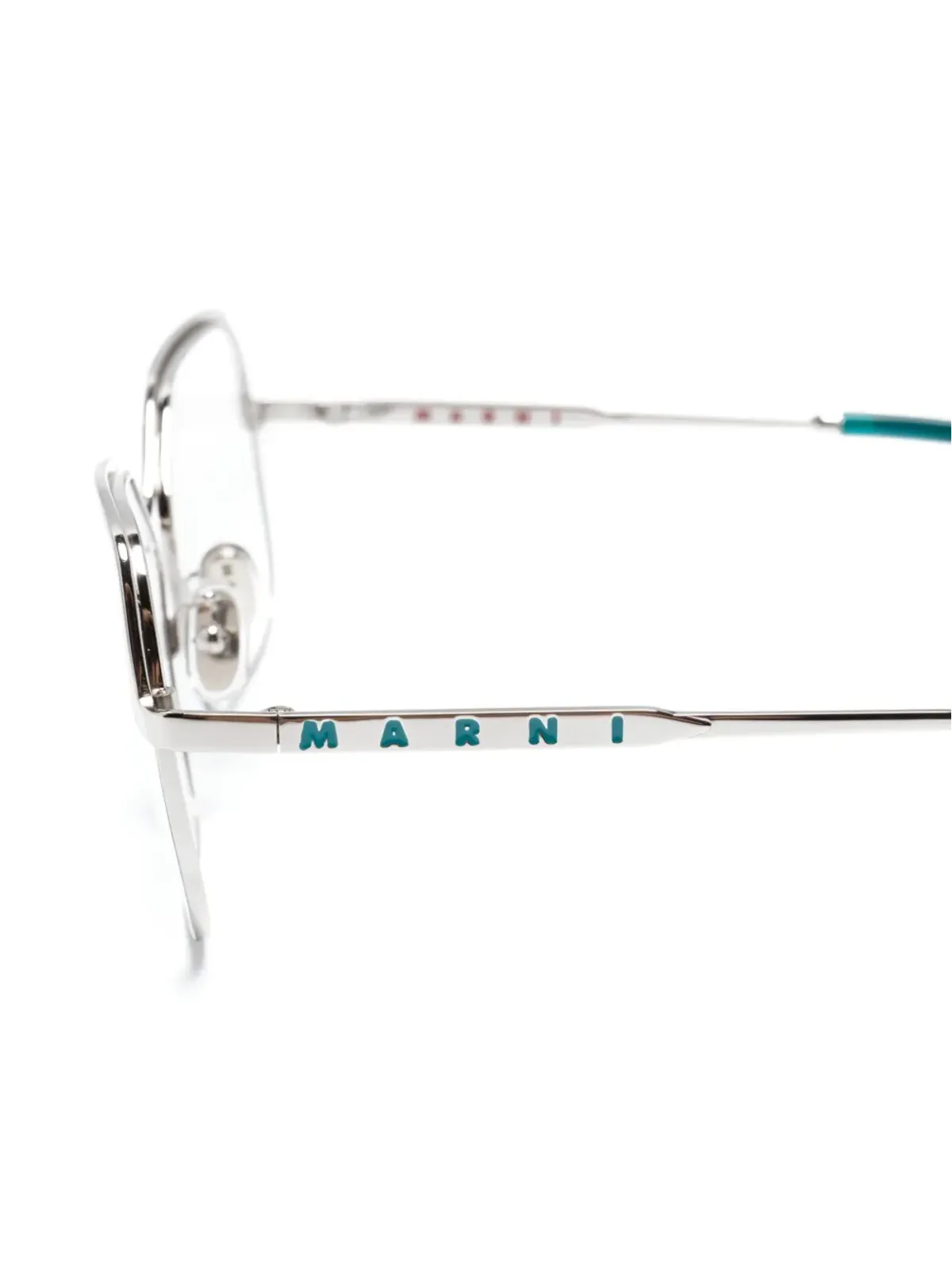 Marni Eyewear ロゴエンボス加工のスクエアフレーム眼鏡 - 画像3