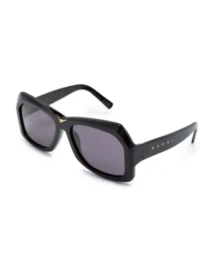 Marni Eyewear オーバーサイズフレーム ティントサングラス - Black - サムネイル2