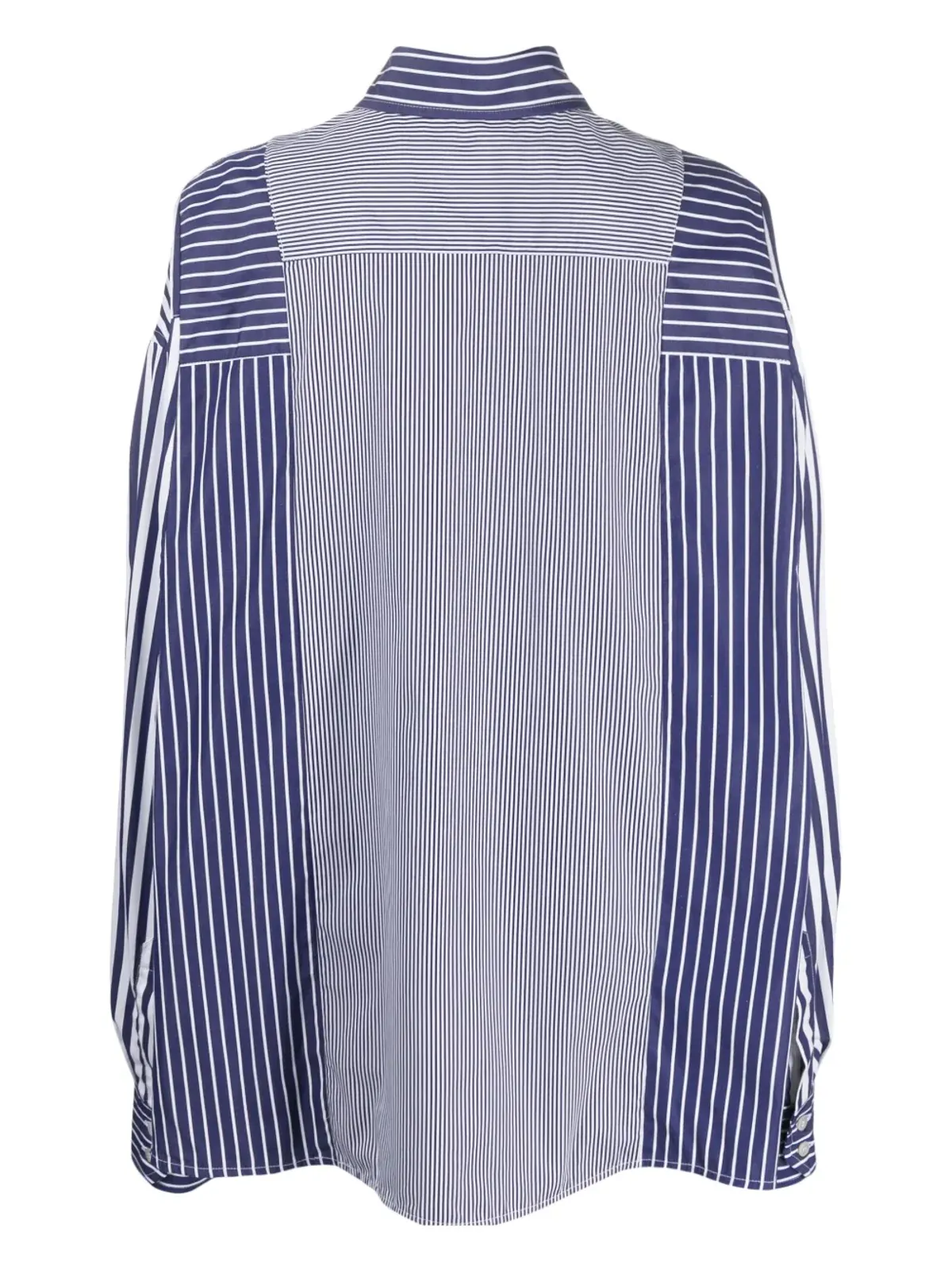 colville フランケンシュタイン柄ストライプパッチワークシャツ - Blue - 画像2