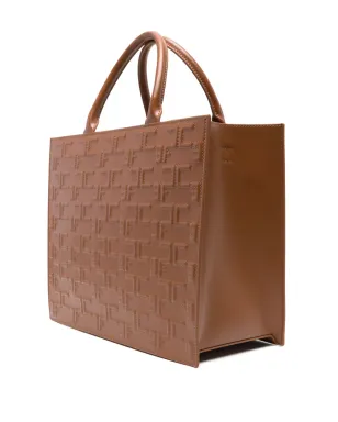 Elisabetta Franchi ラージ ボールド モノグラム トートバッグ - ブラウン - サムネイル3
