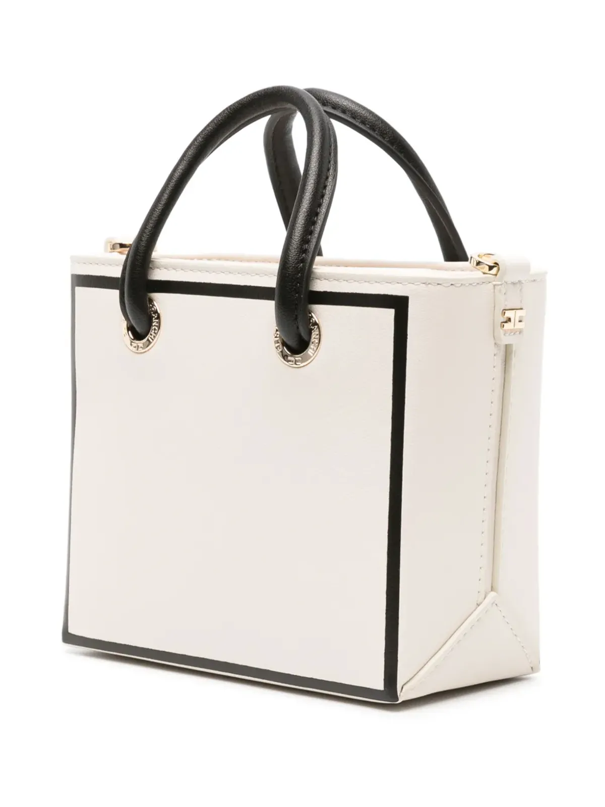 Elisabetta Franchi mini 24/7 ロゴプリント トートバッグ - ネチュラル系 - 画像3