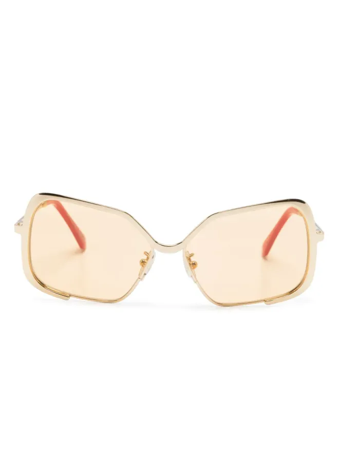 Marni Eyewear Marni Eyewear Unila スクエアフレーム サングラス - ゴールドの商品画像