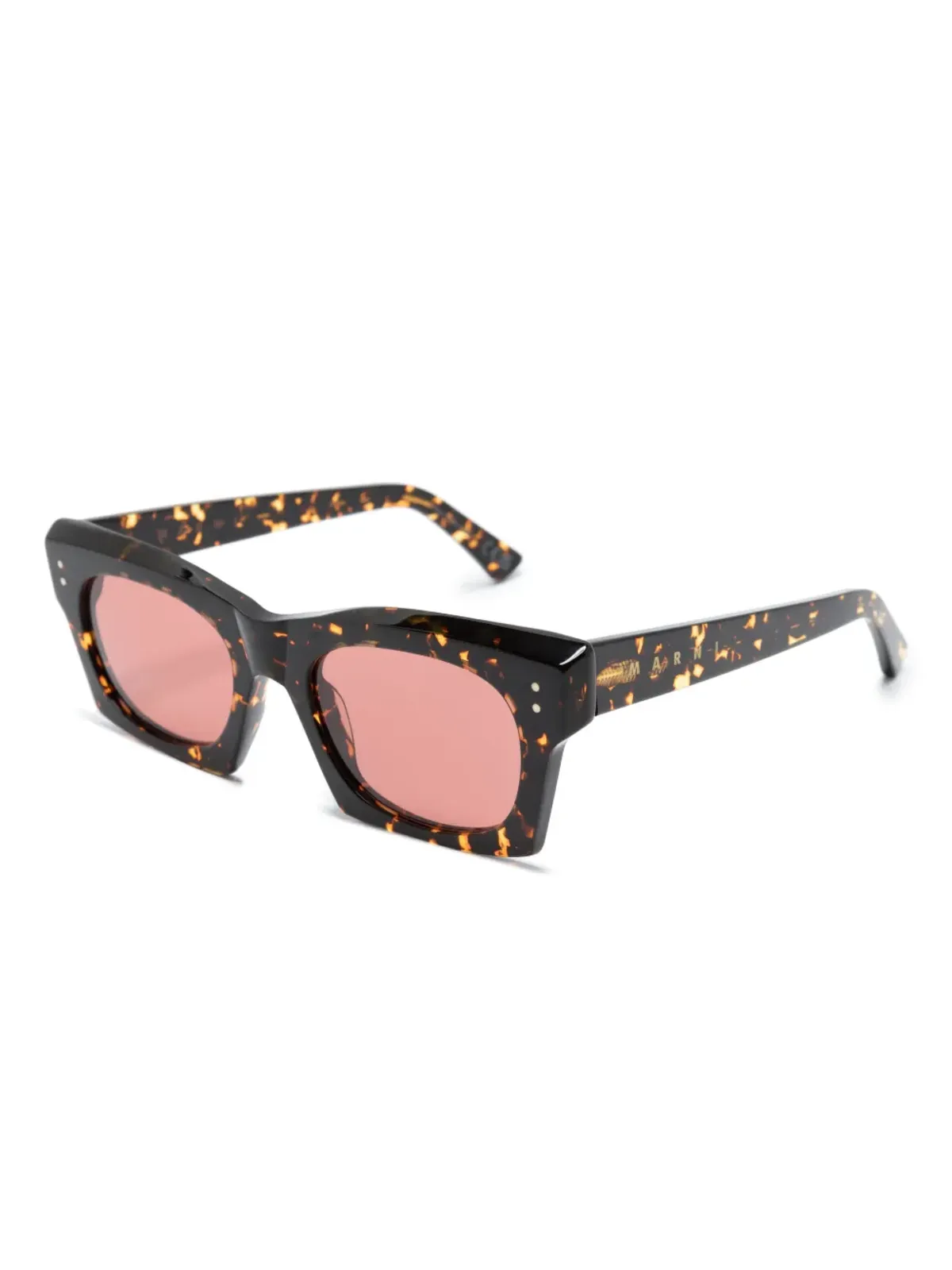 Marni Eyewear べっ甲風スクエアフレーム サングラス - 画像2