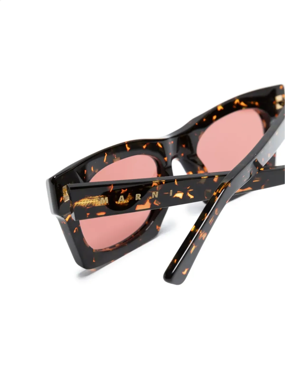 Marni Eyewear べっ甲風スクエアフレーム サングラス - 画像3