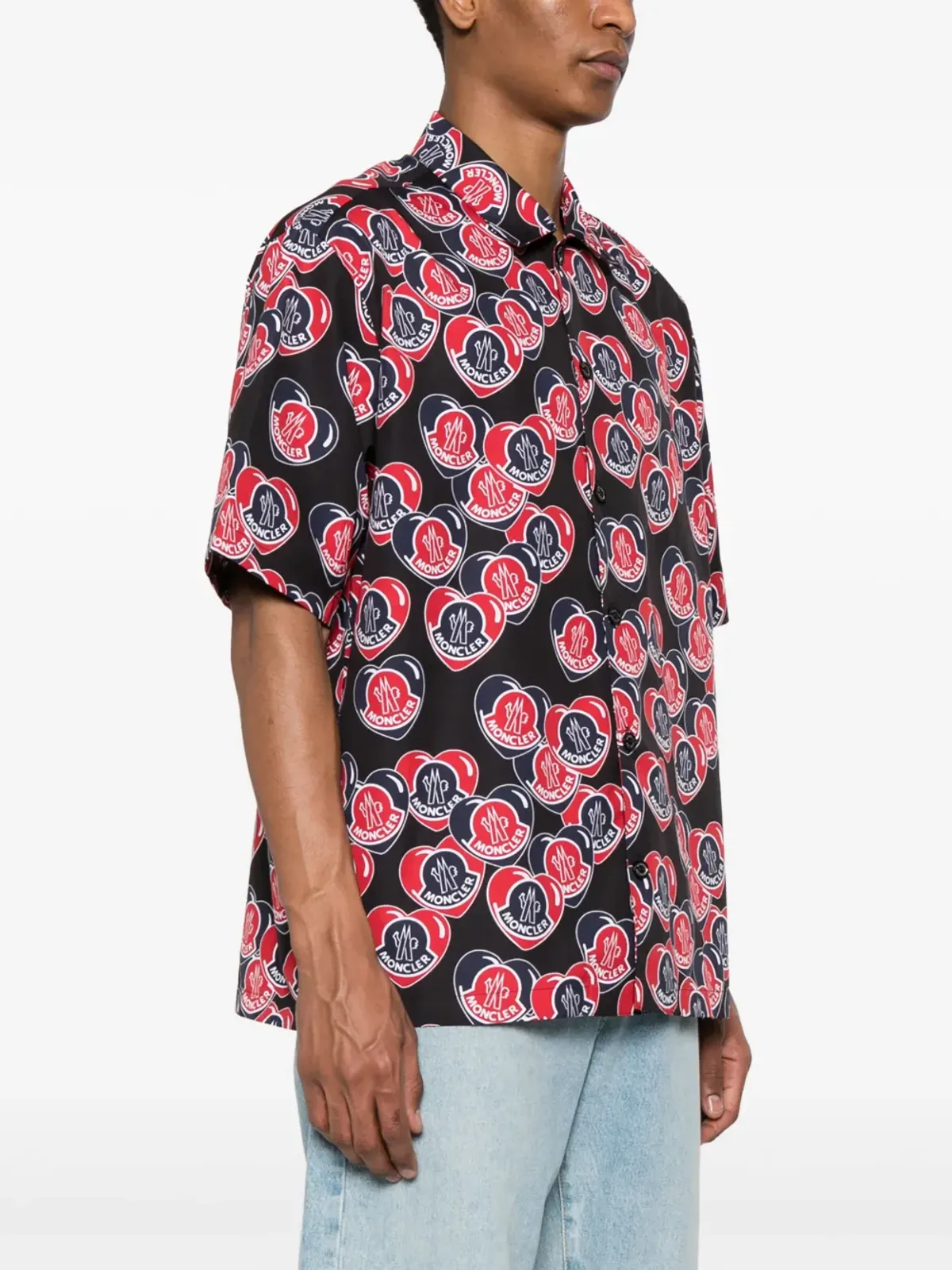 Moncler ハートロゴプリント コットンシャツ - 画像3