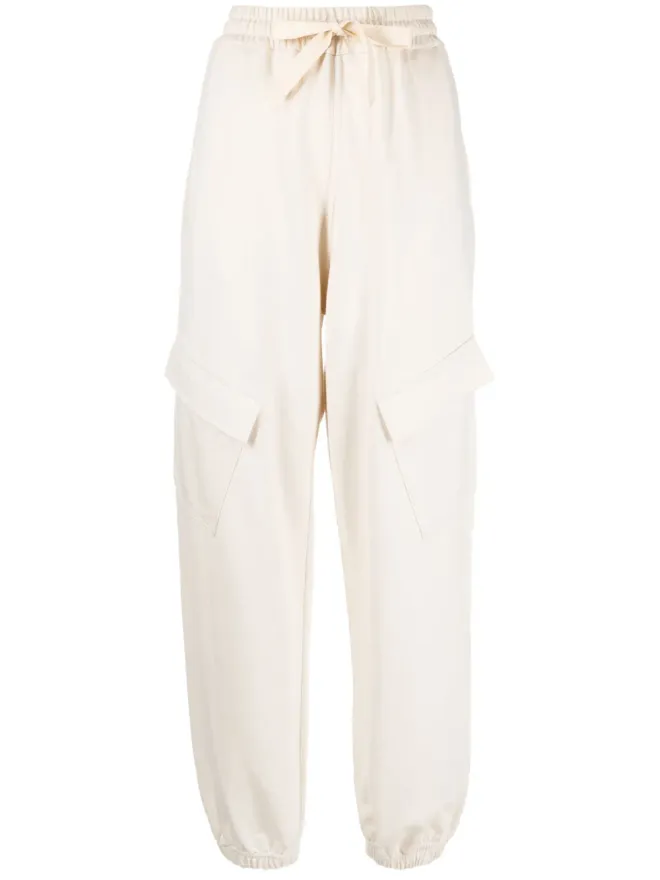 Jil Sander Jil Sander ドローストリングウエスト コットン トラックパンツ - ニュートラルカラーの商品画像