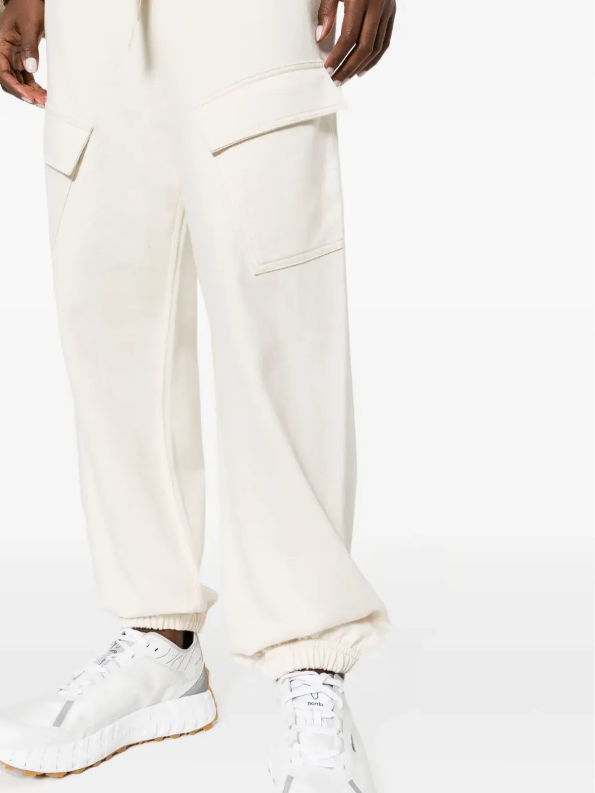 Jil Sander ドローストリングウエスト コットン トラックパンツ - ニュートラルカラー - 画像5