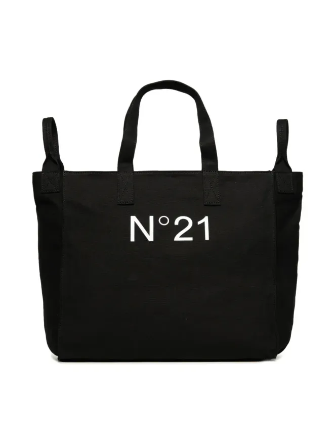 Nº21 Kids Nº21 Kids ロゴプリント コットン ショルダーバッグの商品画像
