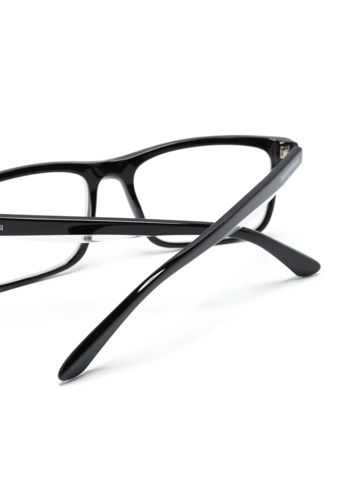 Emporio Armani 鏡面仕上げの長方形フレーム眼鏡 - 画像3