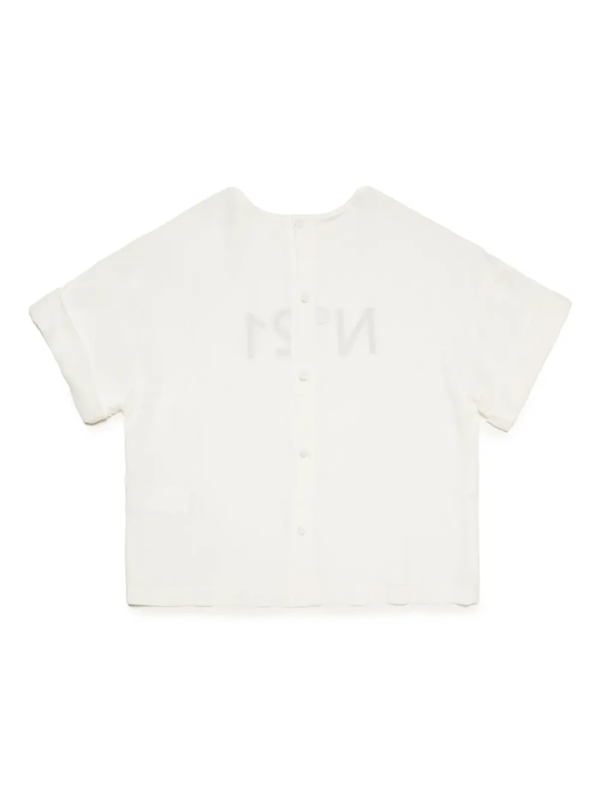 Nº21 Kids ロゴプリント クレープシャツ - 画像2