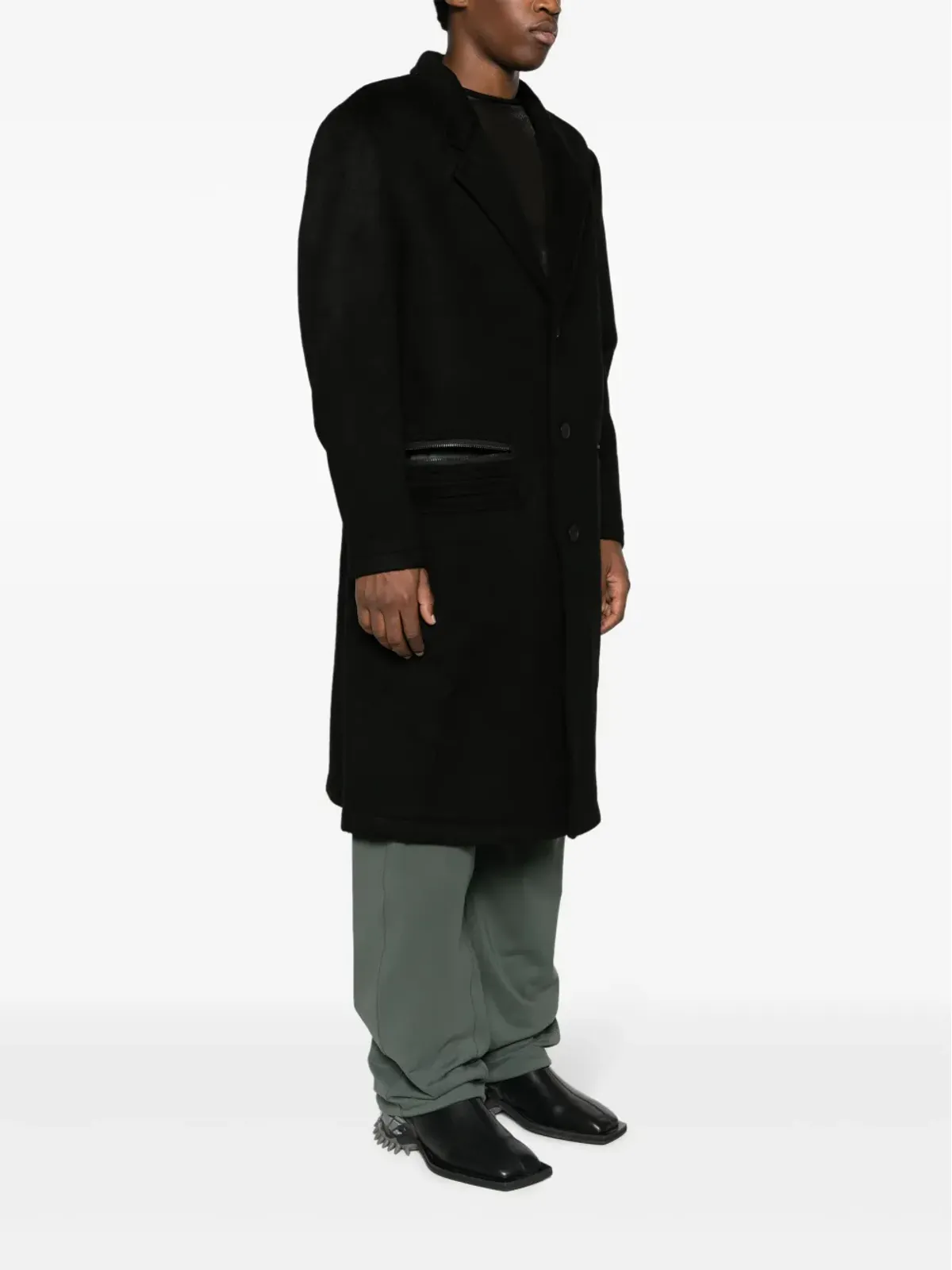 Y-3 コラボ テーラード シングルブレスト コート - 画像3