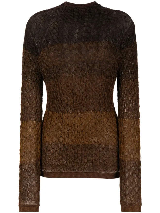 ISA BOULDER Isa Boulder シャーリードエフェクト・ストライプ柄のニットジャンパーの商品画像