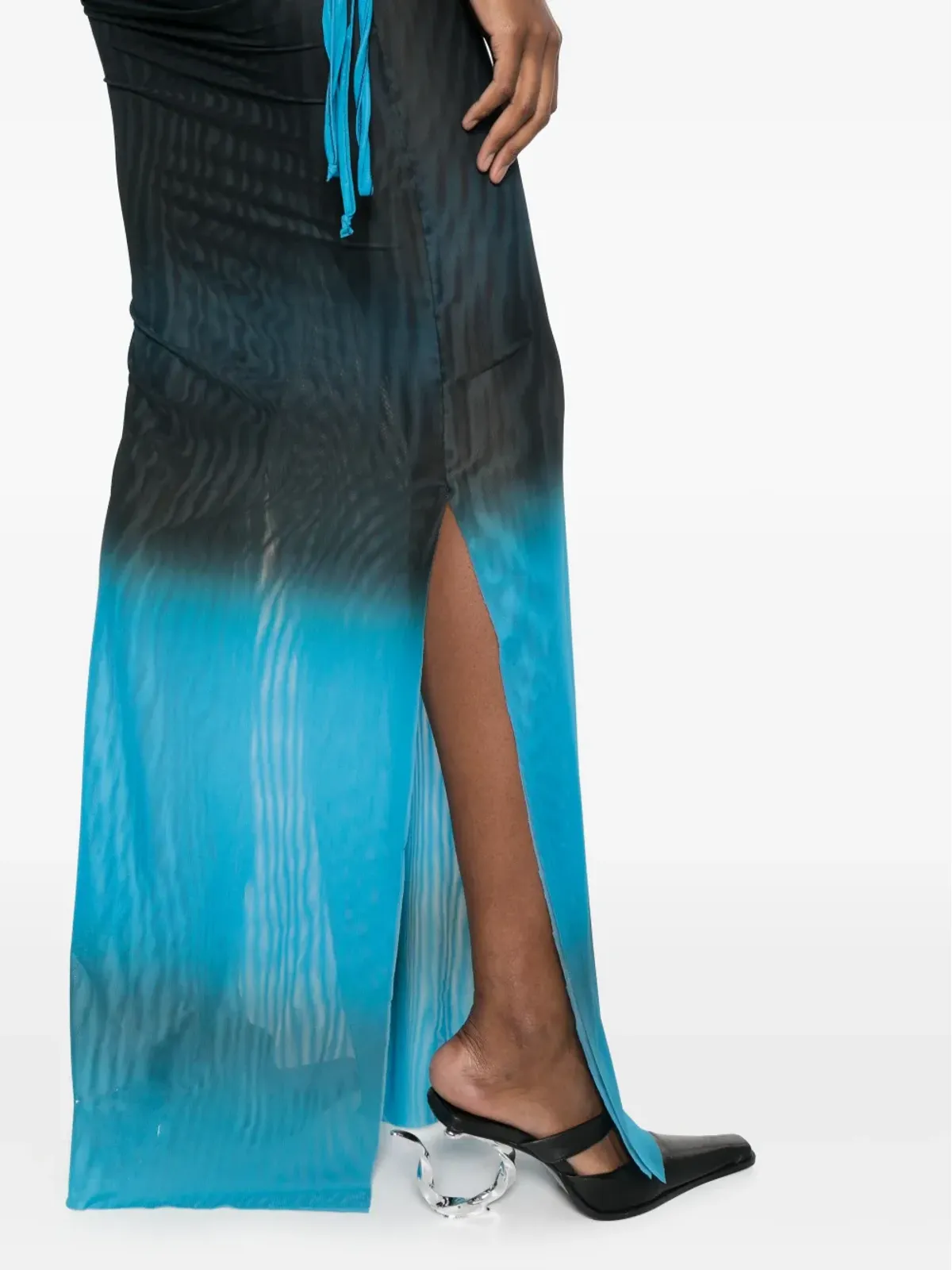 Kerne.Milk Maya gradient-effect maxi skirt - Blue - 画像5