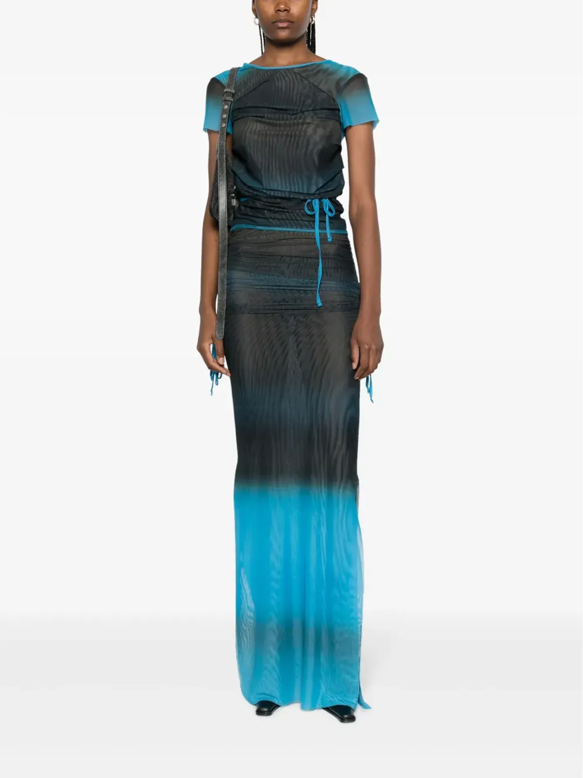 Kerne.Milk Maya gradient-effect maxi skirt - Blue - 画像2