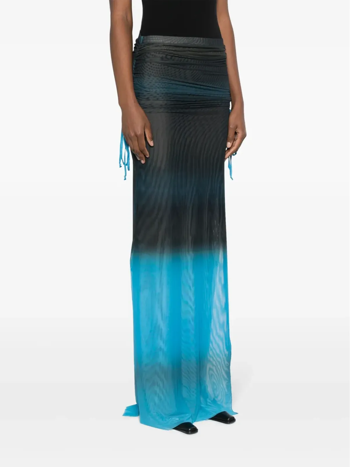 Kerne.Milk Maya gradient-effect maxi skirt - Blue - 画像3