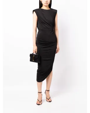 Veronica Beard Merrith draped midi dress - Black - サムネイル2