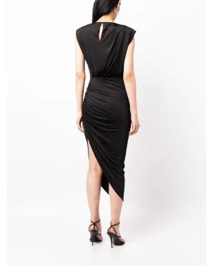 Veronica Beard Merrith draped midi dress - Black - サムネイル4