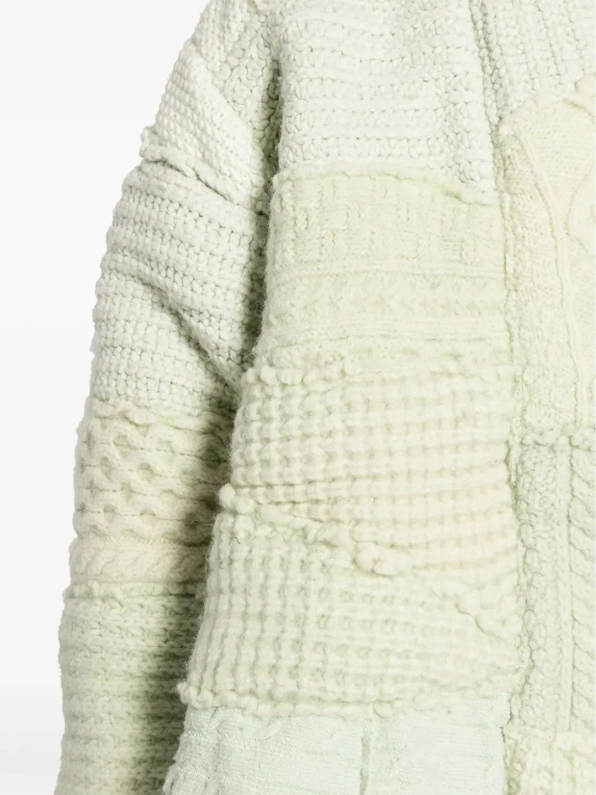 Greg Lauren パッチワークニット ウール ジャケット - 画像5