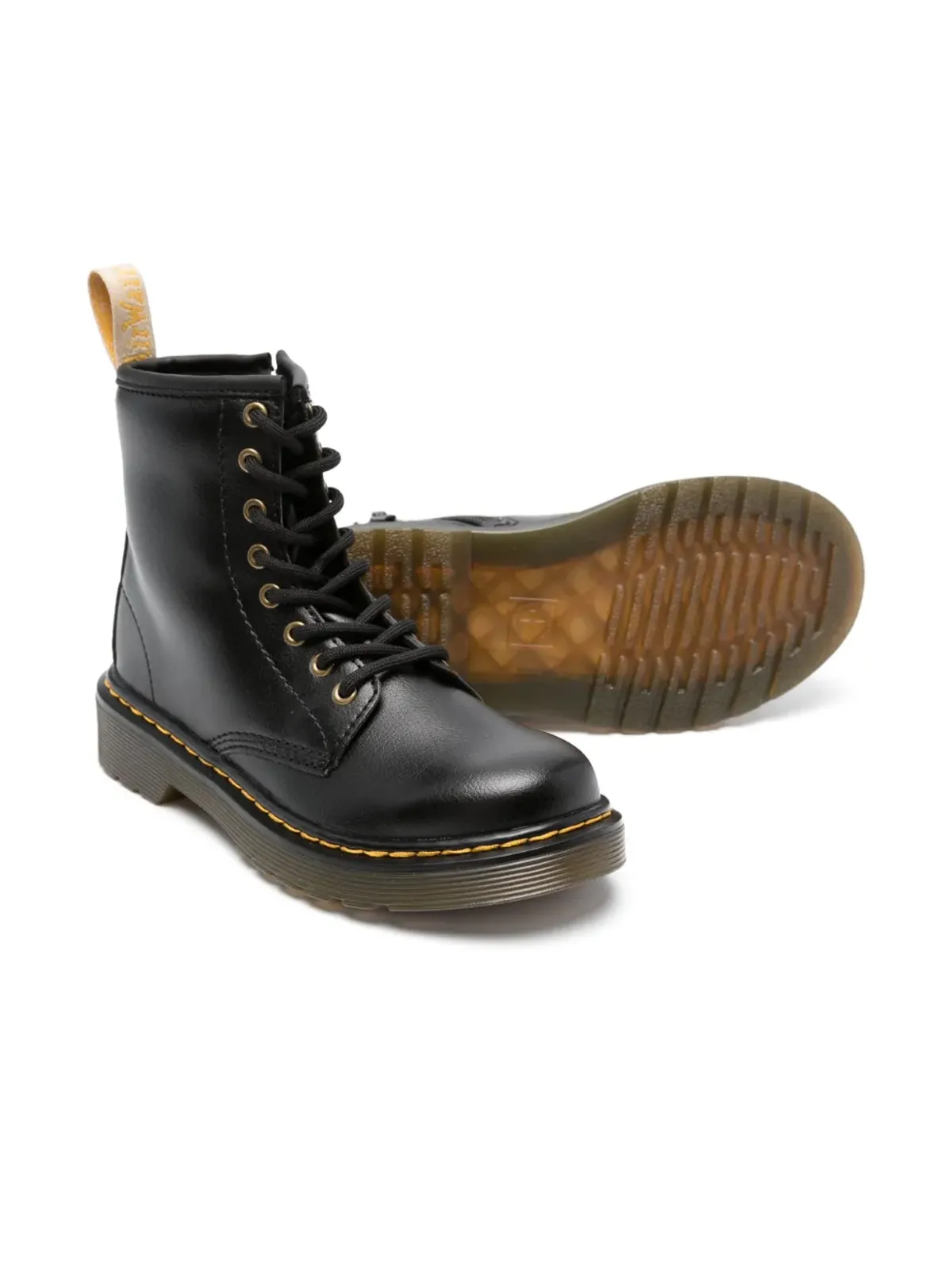 Dr. Martens Kids 1460 スムースグレインレザー ブーツ（ブラック） - 画像2