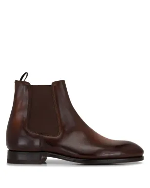 Bontoni Cavaliere アーモンドトゥ レザー ブーツ（ブラウン） - サムネイル1