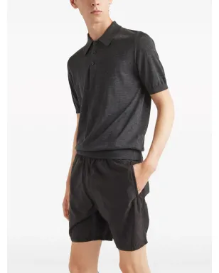 Prada Re-Nylon トライアングルロゴ スイムトランクス ブラック - サムネイル4