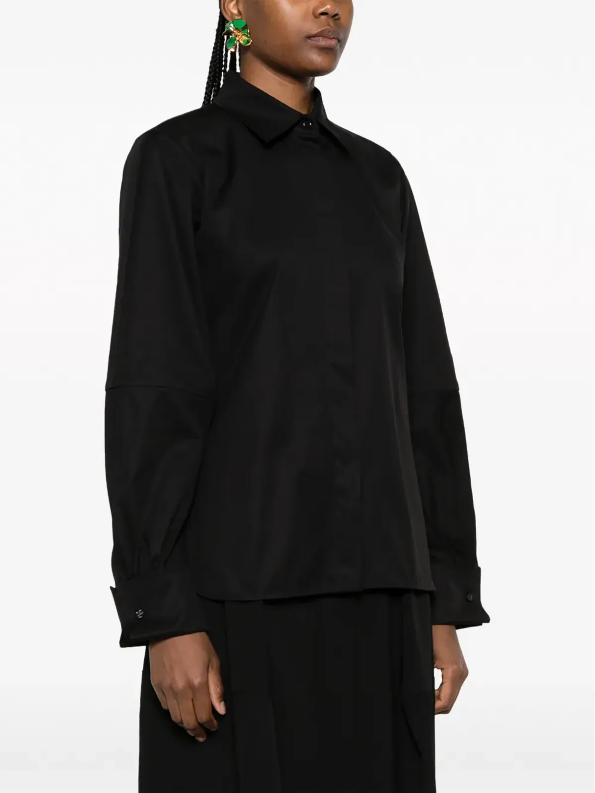 Max Mara ロングスリーブ ストレッチコットン シャツ - 画像3