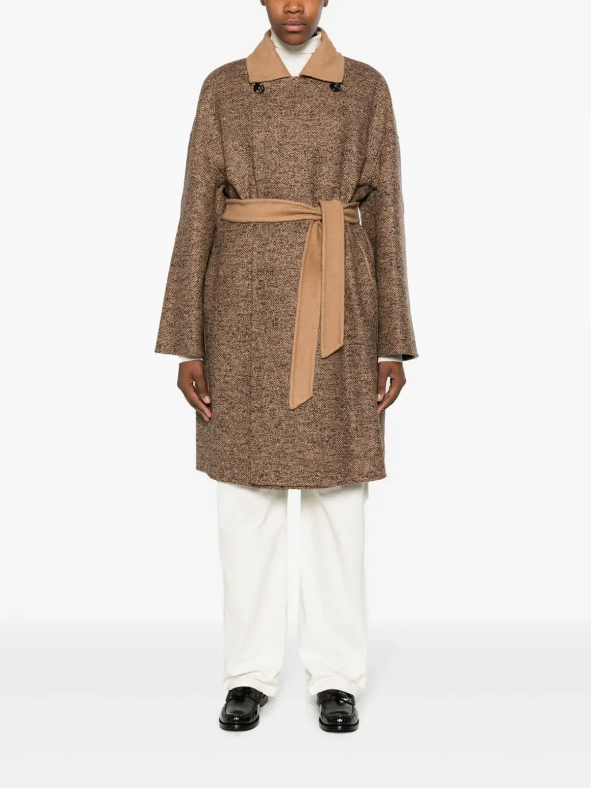 Max Mara リバーシブル キャメルヘア混紡 コート - ブラウン - 画像2