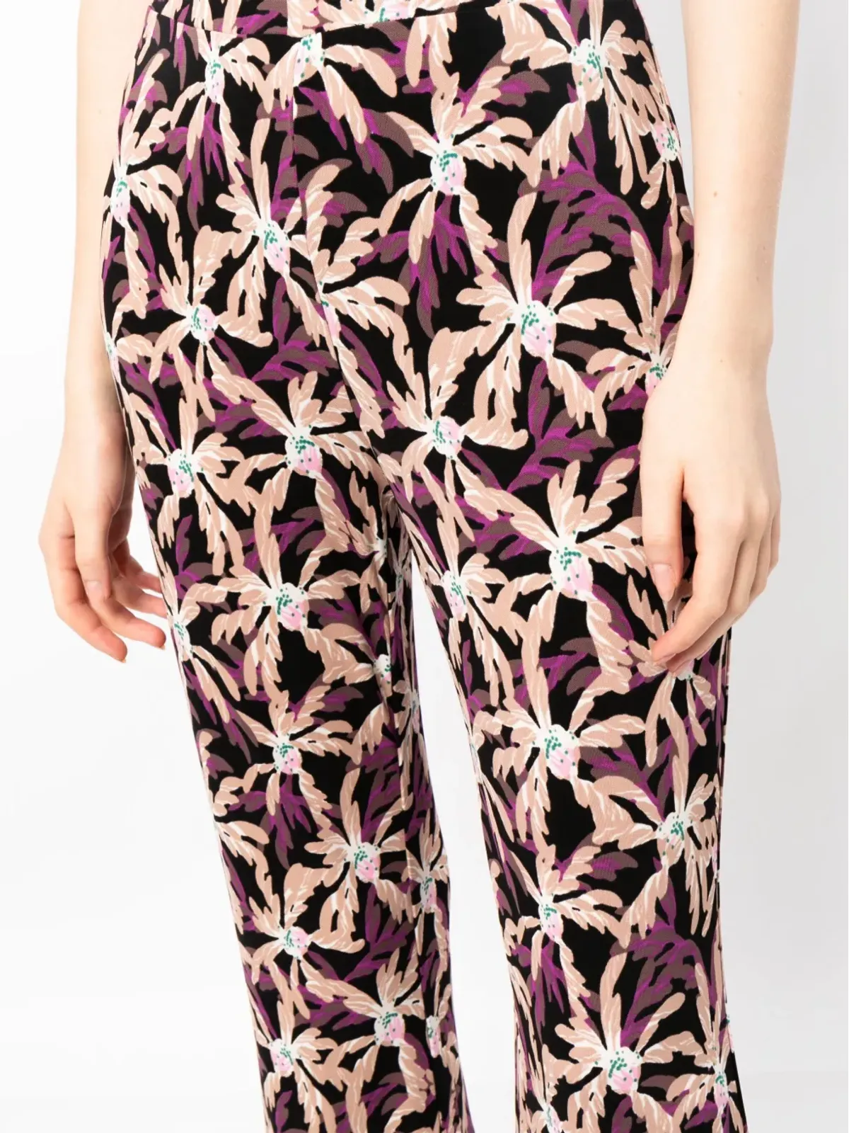 DVF Diane von Furstenberg Brooklyn花柄フレアパンツ - Purple - 画像5