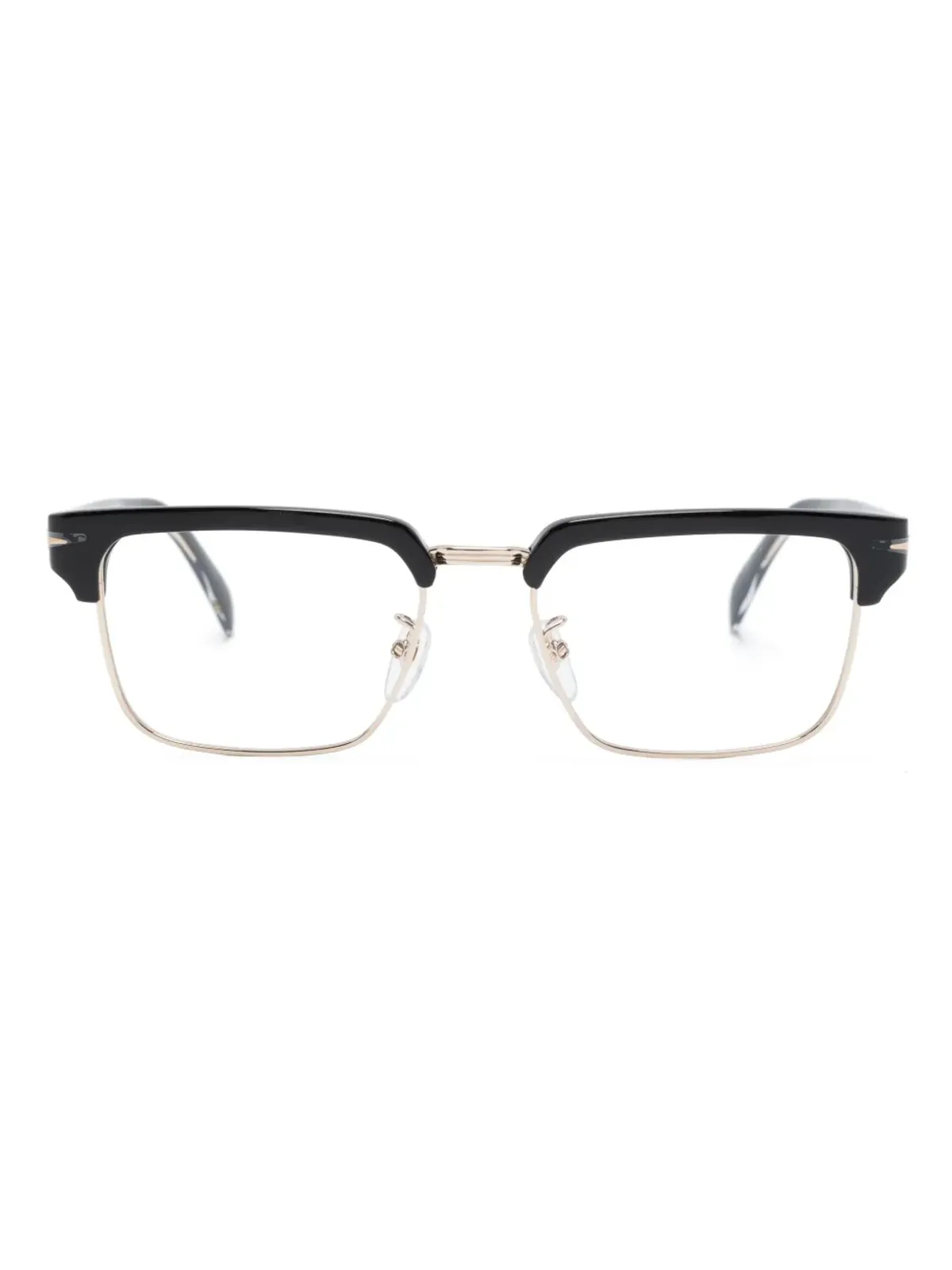 Eyewear by David Beckham ポリッシュド・エフェクト スクエアフレーム眼鏡 - 画像1