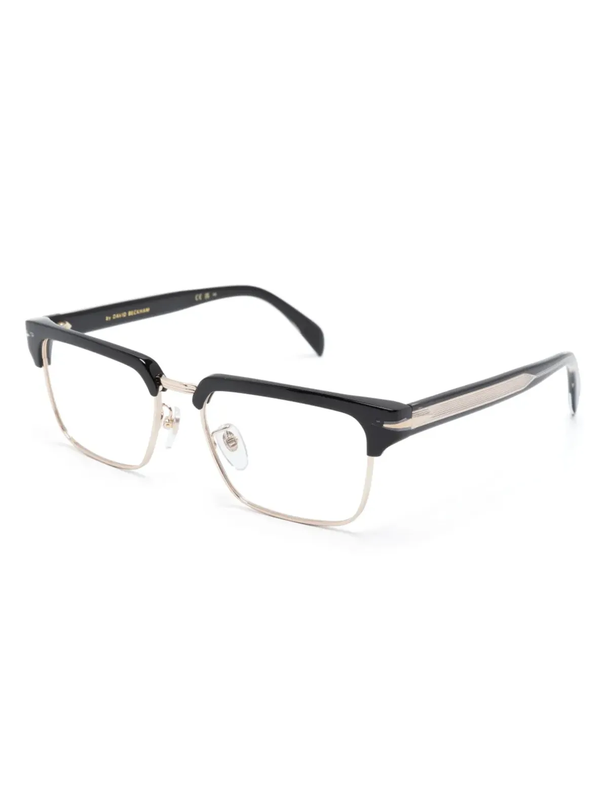 Eyewear by David Beckham ポリッシュド・エフェクト スクエアフレーム眼鏡 - 画像2