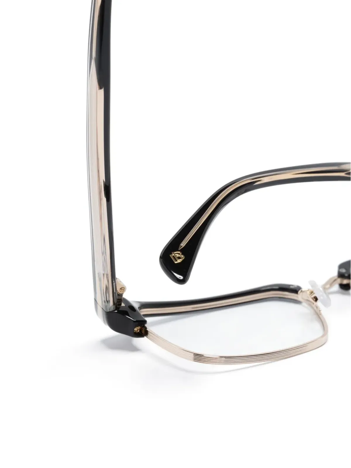 Eyewear by David Beckham ポリッシュド・エフェクト スクエアフレーム眼鏡 - 画像3