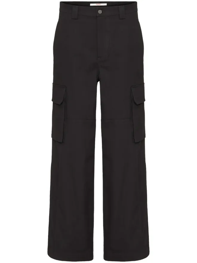 Valentino Garavani Valentino Garavani ワイドレッグカーゴパンツ ブラックの商品画像