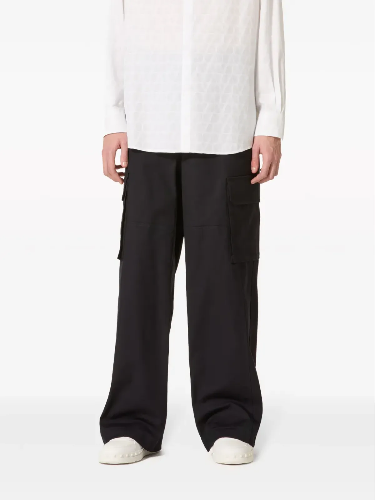 Valentino Garavani ワイドレッグカーゴパンツ ブラック - 画像3