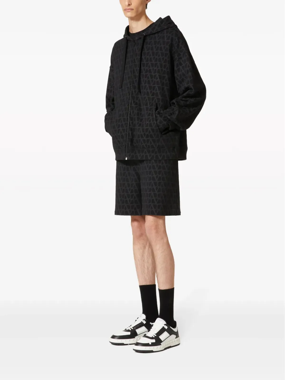 Valentino Garavani Toile Iconographe ジップアップフーディ - 画像2
