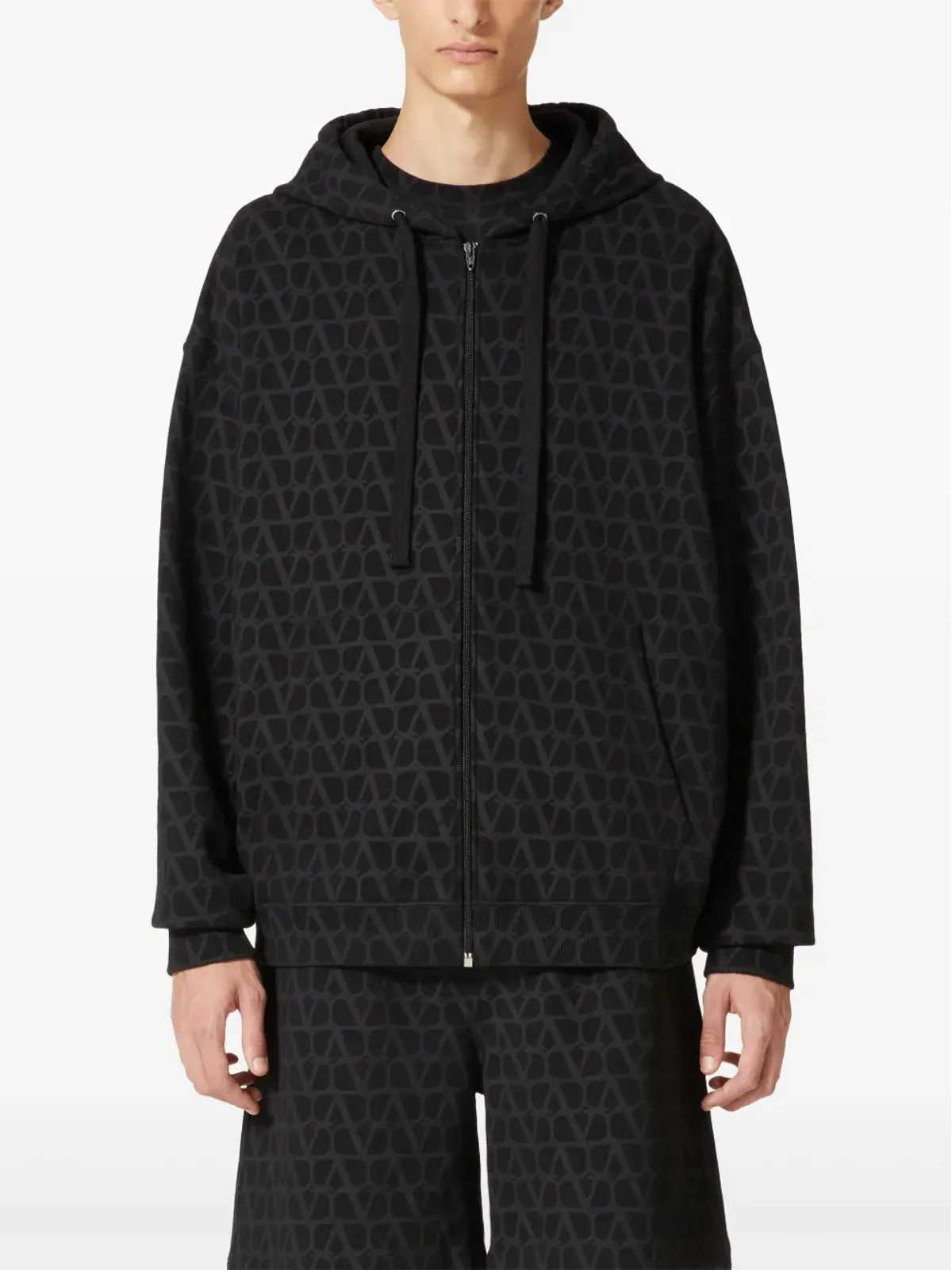 Valentino Garavani Toile Iconographe ジップアップフーディ - 画像3