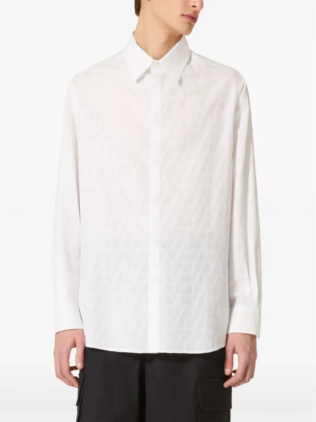 Valentino Garavani Toile Iconographe ポプリンシャツ - ホワイト - 画像3
