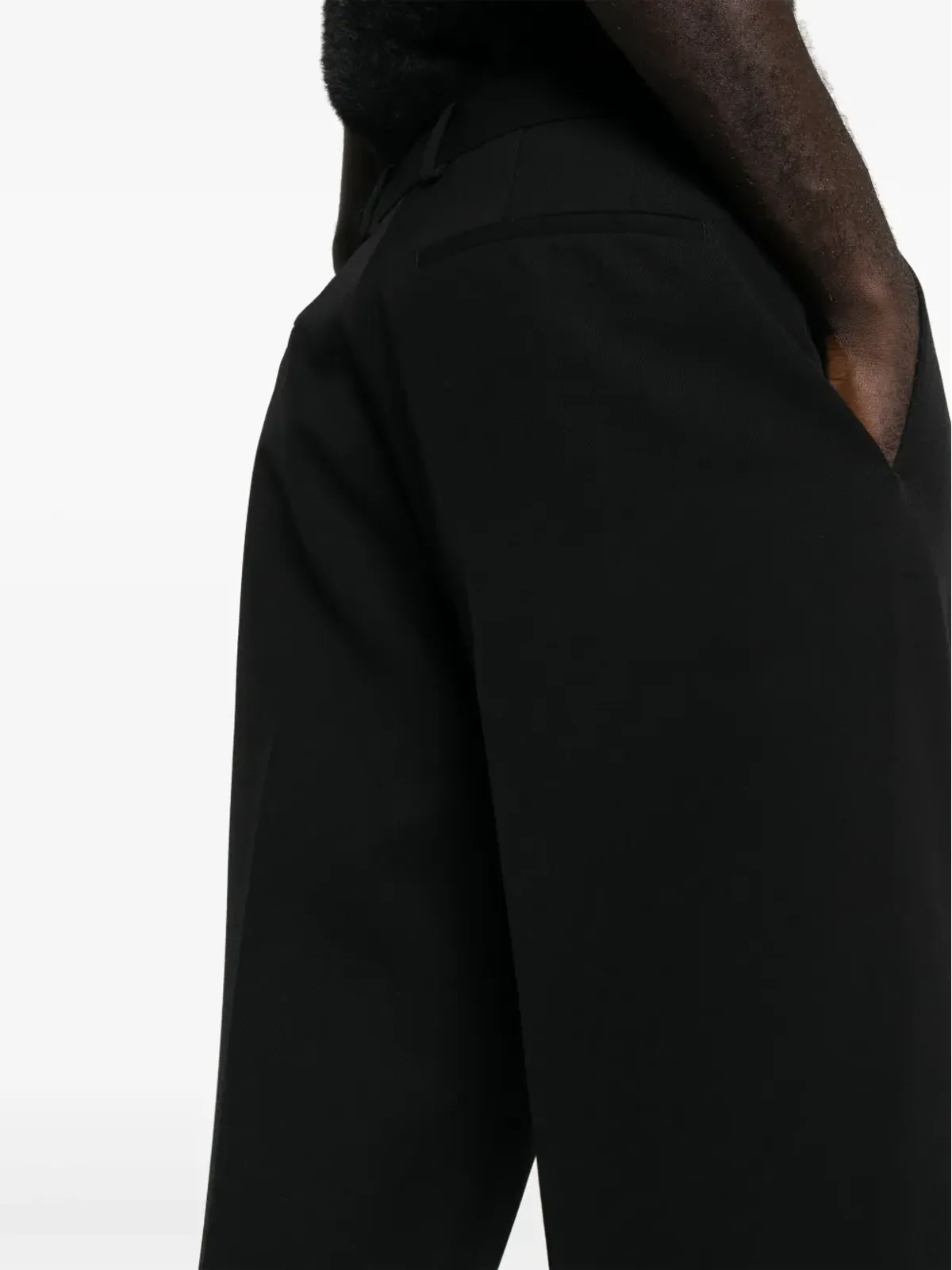 Jil Sander ウールパンツ ブラック、プレスド折り目入り - 画像5